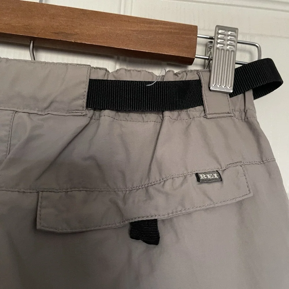 REI Sahara Convertible Hiking Pants Womens 4 Tan Cargo Zip‎ Off UPF 50 Gorpcore